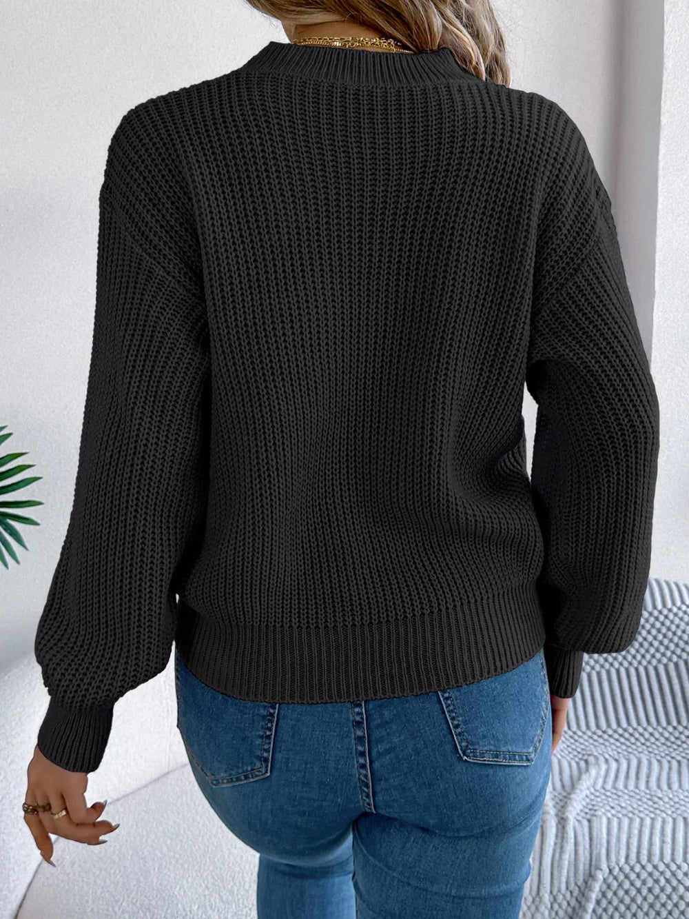 Heart Graphic Knit Sweater - View 14 | TEVQA