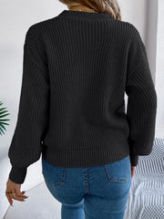 Heart Graphic Knit Sweater - View 14 | TEVQA