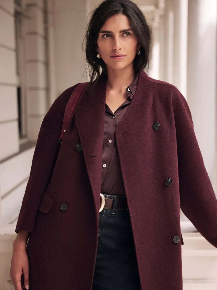 The Evelyn Wool-Blend Scarf Coat - TEVQA