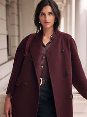 The Evelyn Wool-Blend Scarf Coat - TEVQA