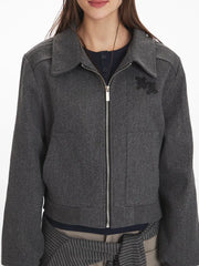 Vintage American Aesthetic Cropped Jacket - TEVQA