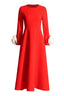 Alyvia Flower Embellished Midi Dress - TEVQA