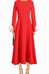 Alyvia Flower Embellished Midi Dress - Tevqa