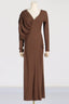 Asymmetric V-Neck Pleated Maxi Dress - View 7 | TEVQA