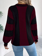Vertical Stripe Knit Sweater - View 12 | TEVQA