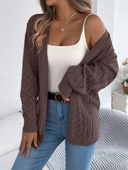 Pointelle Knit Cardigan - View 10 | TEVQA