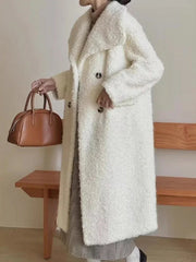 Cream White Faux Shearling Teddy Coat - TEVQA