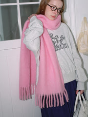 Soft 80% Wool Blend Oversized Scarf