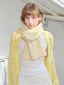 Soft knit scarf in cream yellow - View 1 | TEVQA