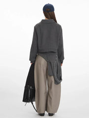 Vintage American Aesthetic Cropped Jacket - TEVQA