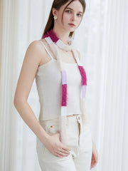 Color-block knit scarf - View 8 | TEVQA