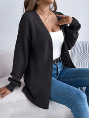 Ethereal White Pointelle Knit Cardigan - View 9 | TEVQA