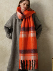 Oversized Plaid Scarf - View 11 | TEVQA