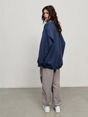 Ultimate Oversized Fleece Crew Neck Sweatshirt - TEVQA