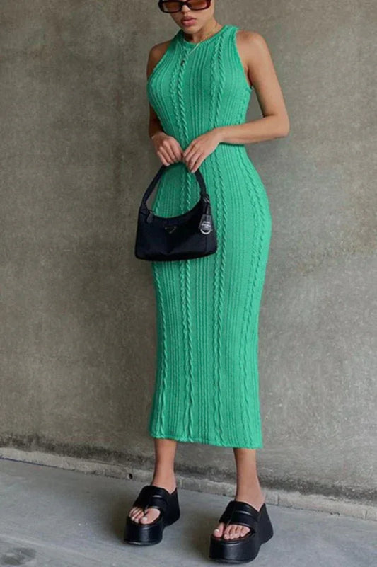 Cable Knit Dress - TEVQA