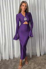 Charlotte Hollow Out Maxi Dress - Tevqa