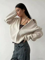Classic Ribbed Zip Cardigan - View 10 | TEVQA