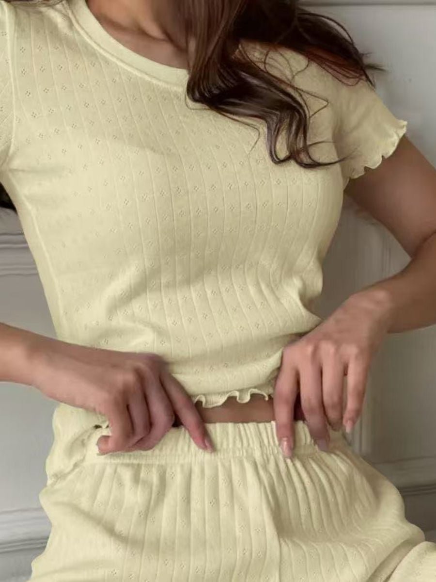 Coquette White Pointelle Lounge Set - 12 - 29