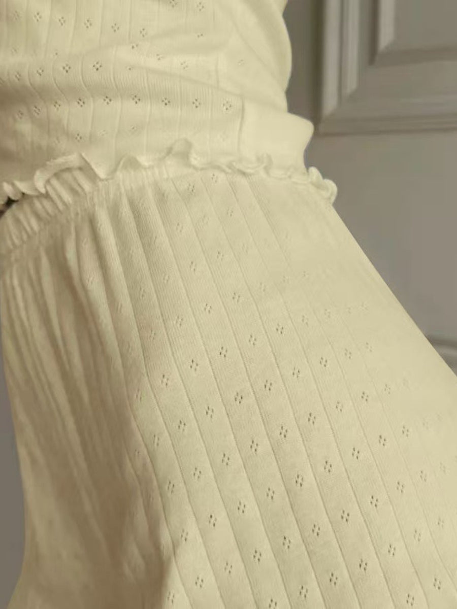 Coquette White Pointelle Lounge Set - 12 - 29