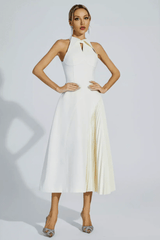 Cynthia Cream Midi Dress - Tevqa