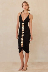 Cynthia Metallic Sequin - Embellished Dress - Tevqa