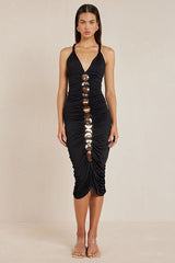 Cynthia Metallic Sequin - Embellished Dress - Tevqa