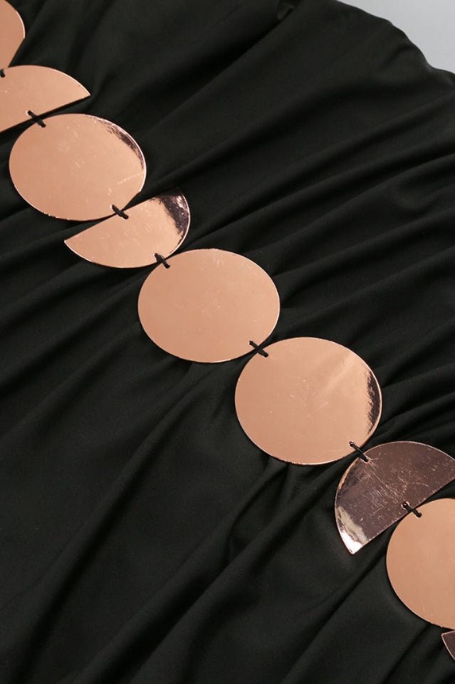 Cynthia Metallic Sequin - Embellished Dress - Tevqa