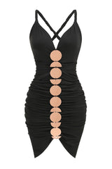 Cynthia Metallic Sequin - Embellished Dress - Tevqa