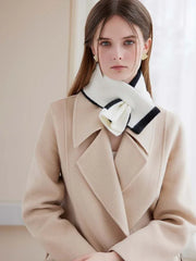 Two-tone knit cross scarf - View 29 | TEVQA