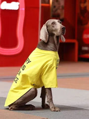 Yellow Graphic T-Shirt For Large Dogs Breathable Summer