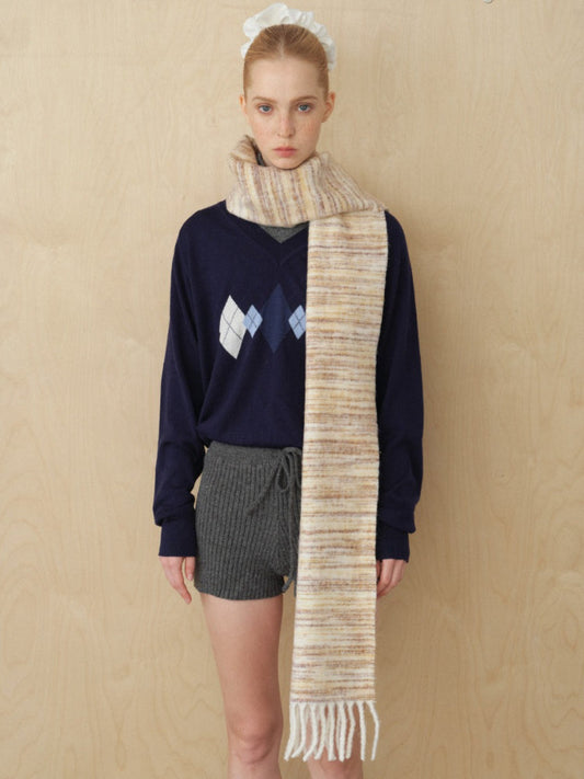 Vanilla Girl Gradient Wool Blend Scarf