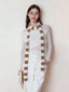 Y2K Fuzzy Striped Skinny Scarf - TEVQA
