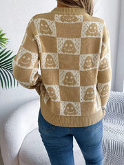 Ghost Checkered Knit Sweater - View 8 | TEVQA