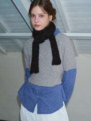 Y2K Coquette Confetti Knit Skinny Scarf