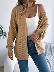 Ethereal White Pointelle Knit Cardigan - View 13 | TEVQA