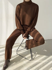 Royal Blue Ribbed Knit 2-Piece Set