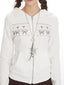 Rhinestone Bow Zip-Up Hoodie - View 6 | TEVQA