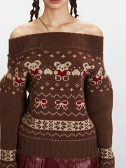 Bear & Bow Fair Isle Pullover - TEVQA