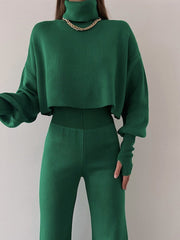 Royal Blue Ribbed Knit 2-Piece Set