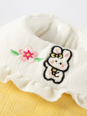 Yellow Bunny Embroidered Fleece Dog Vest