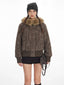 Y2K Brown Star Quilted Puffer Jacket - TEVQA