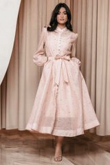 Emelia Crystal Embellished Sheer Maxi Dress - Tevqa