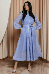 Emelia Crystal Embellished Sheer Maxi Dress - Tevqa