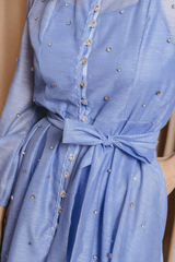 Emelia Crystal Embellished Sheer Maxi Dress - Tevqa