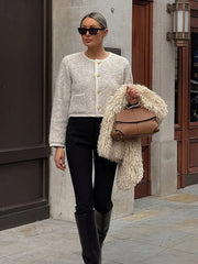 Ethereal Ivory Shaggy Faux Fur Vest - View 8 | TEVQA