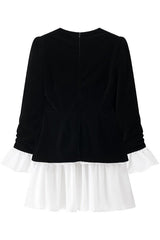 Eveline Velvet Tiered Mini Dress - Tevqa