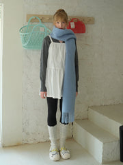 Extra Long Brushed Wool Blend Scarf