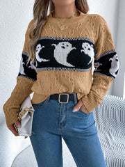Ghost Cable Knit Sweater - View 17 | TEVQA