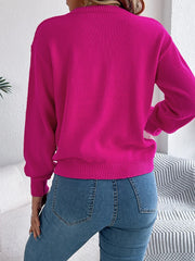 Colorblock cable knit sweater - View 18 | TEVQA