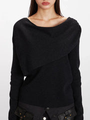 Cowl neck knit top - View 6 | TEVQA